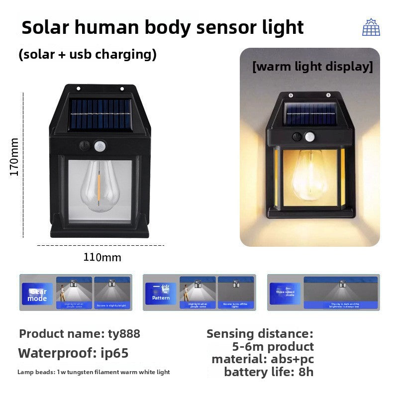 Solar Powered Outdoor Garden Light with Remote Control