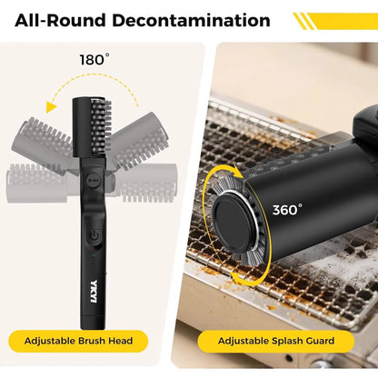 Electric BBQ Grill Brush | Rotating Steel Bristles | GrillMate