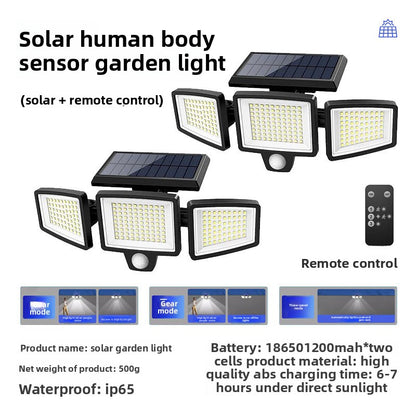 Solar Powered Outdoor Garden Light with Remote Control