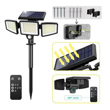 Solar Powered Outdoor Garden Light with Remote Control