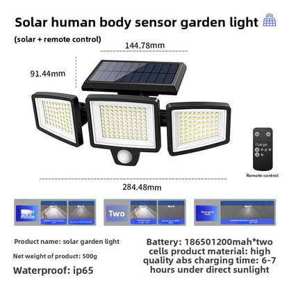 Solar Powered Outdoor Garden Light with Remote Control