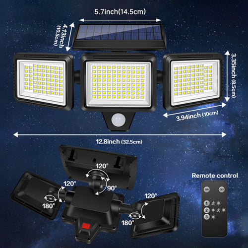 Solar Powered Outdoor Garden Light with Remote Control